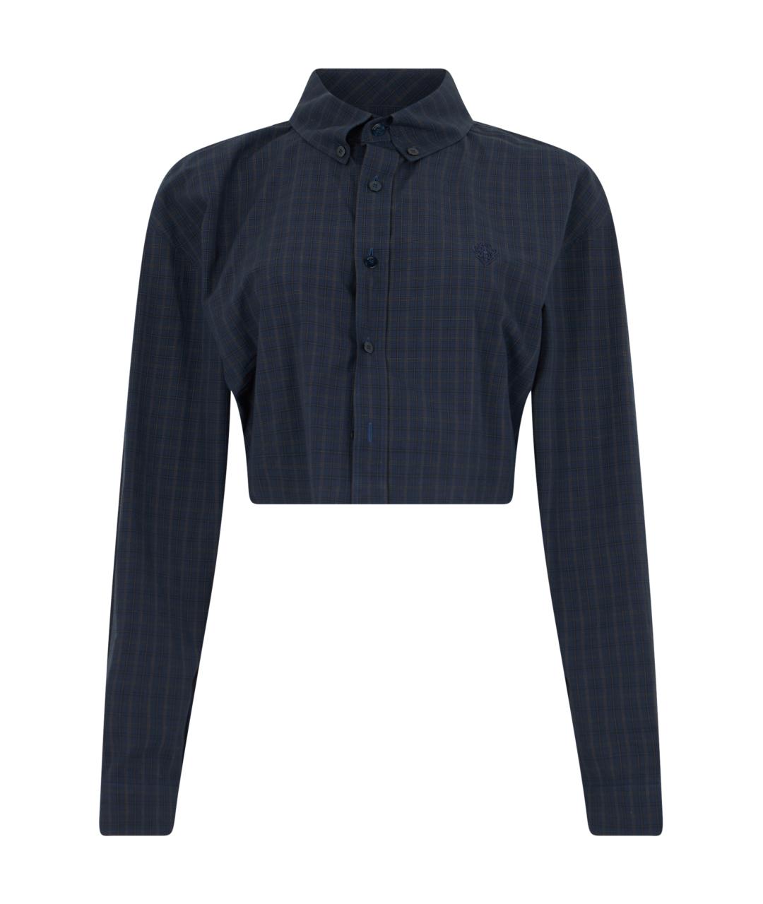 GUCCI Синяя хлопковая рубашка, фото 1