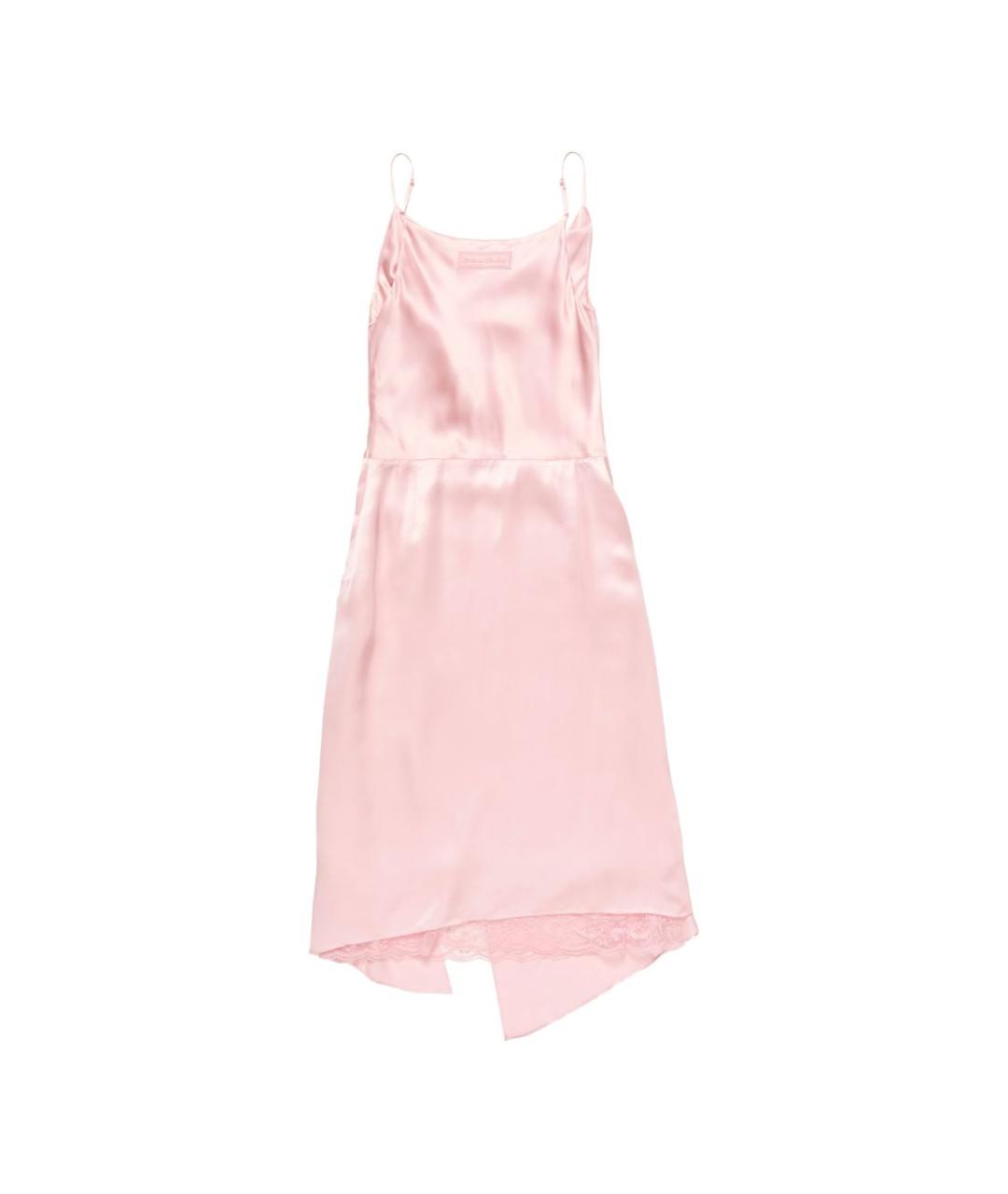 ACNE STUDIOS Розовое атласное повседневное платье, фото 4