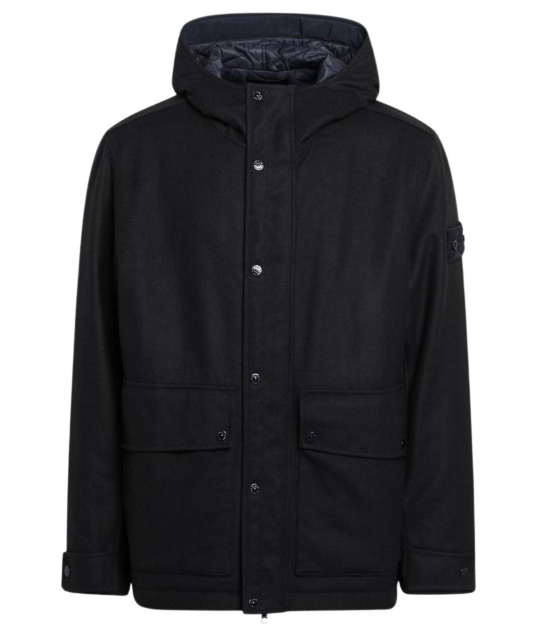 STONE ISLAND Синяя шерстяная парка, фото 1