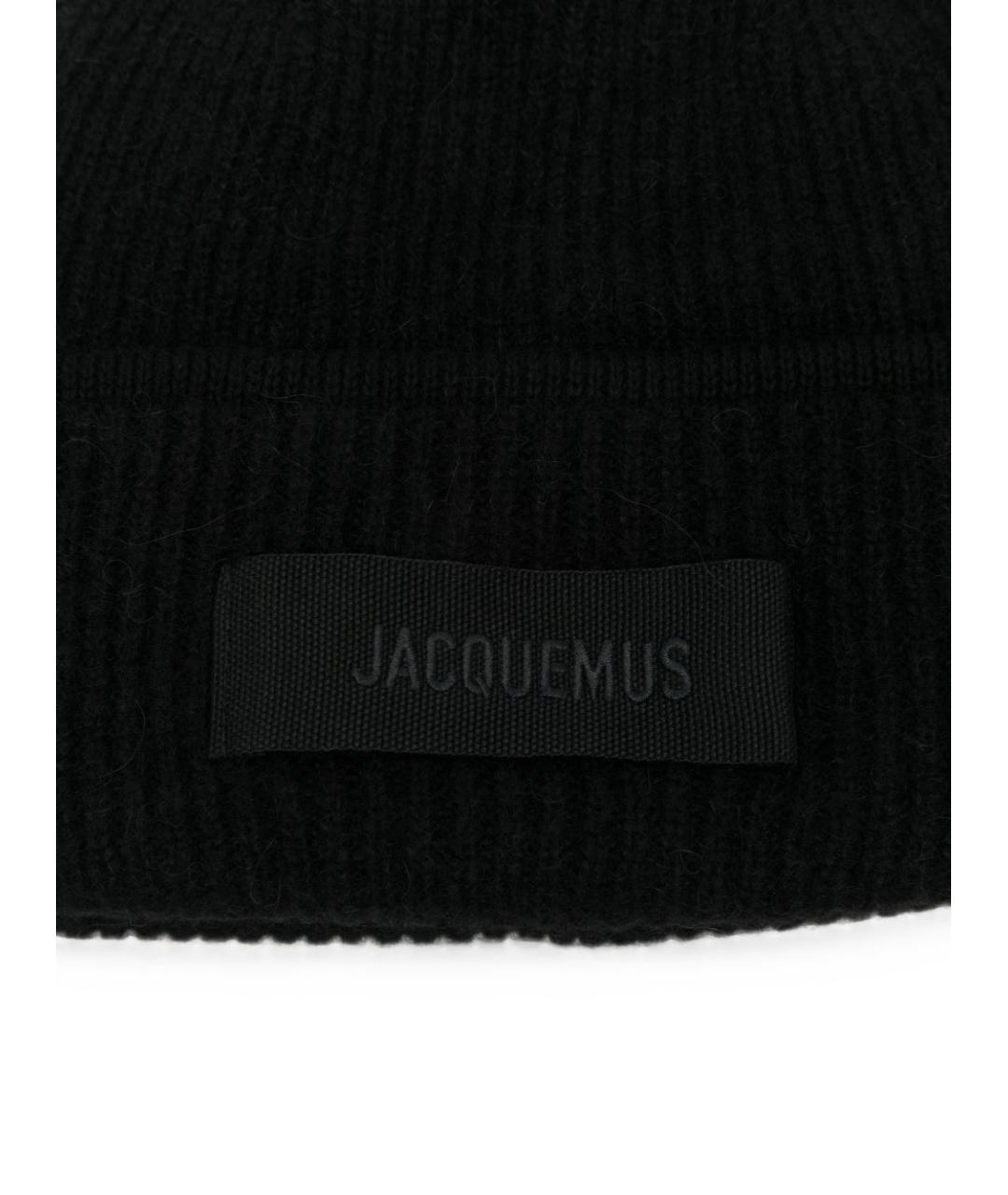 JACQUEMUS Черная шерстяная шапка, фото 3