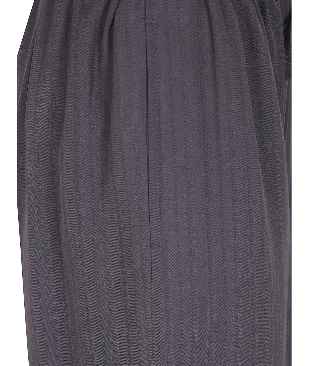 DRIES VAN NOTEN Коричневые хлопковые прямые брюки, фото 3