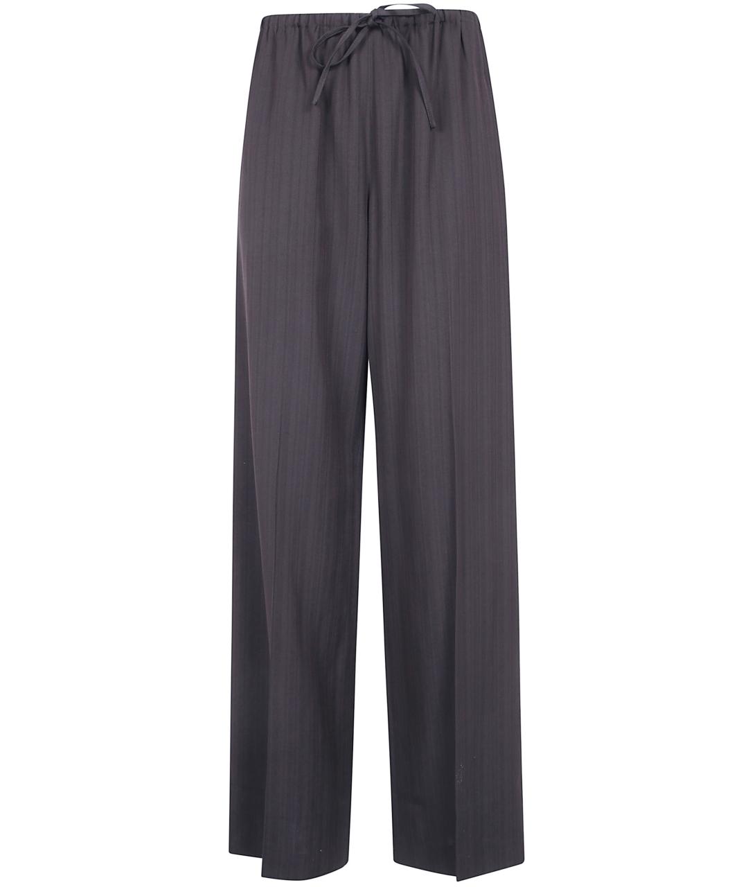 DRIES VAN NOTEN Коричневые хлопковые прямые брюки, фото 1
