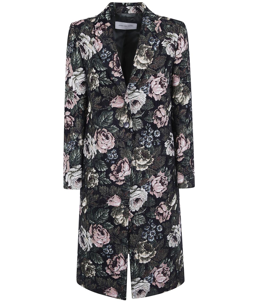 DRIES VAN NOTEN Черное полиэстеровое пальто, фото 4