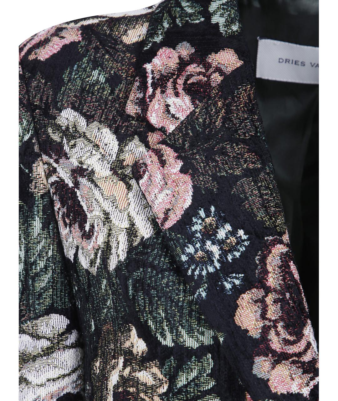 DRIES VAN NOTEN Черное полиэстеровое пальто, фото 3