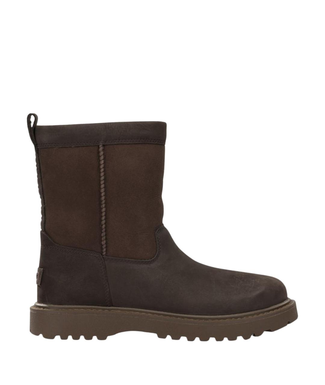 UGG Коричневые кожаные высокие ботинки, фото 1