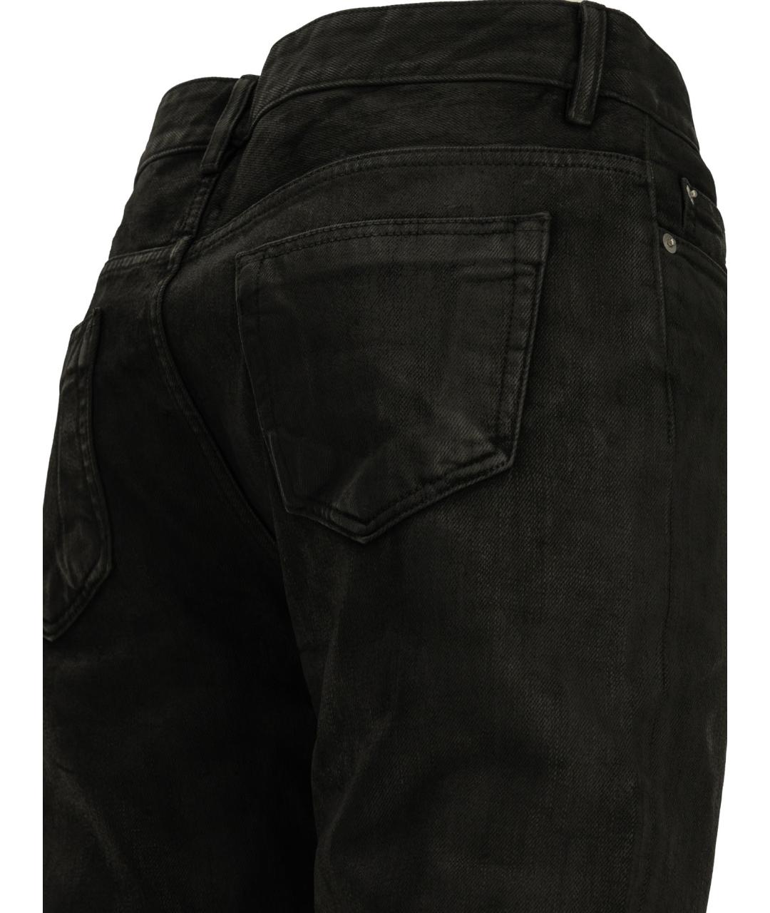 RICK OWENS DRKSHDW Черные хлопковые прямые джинсы, фото 4
