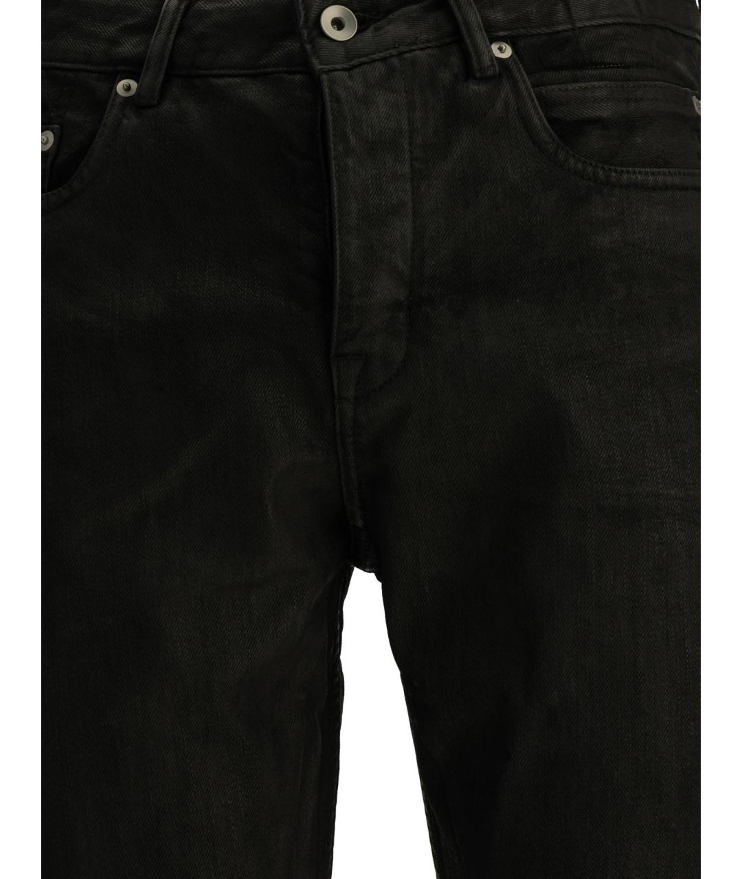 RICK OWENS DRKSHDW Черные хлопковые прямые джинсы, фото 3