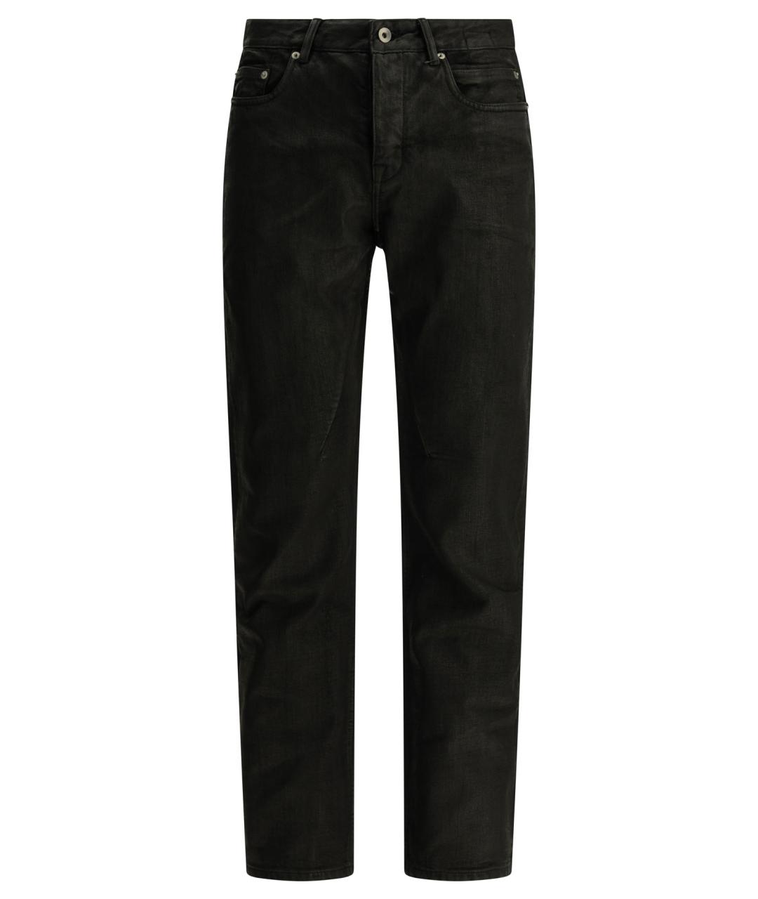 RICK OWENS DRKSHDW Черные хлопковые прямые джинсы, фото 1