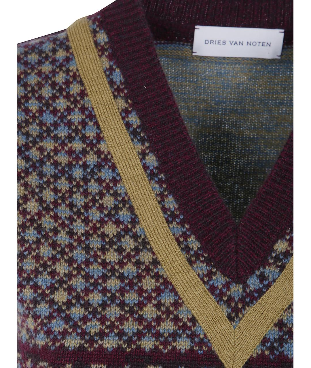 DRIES VAN NOTEN Красный кашемировый жилет, фото 3