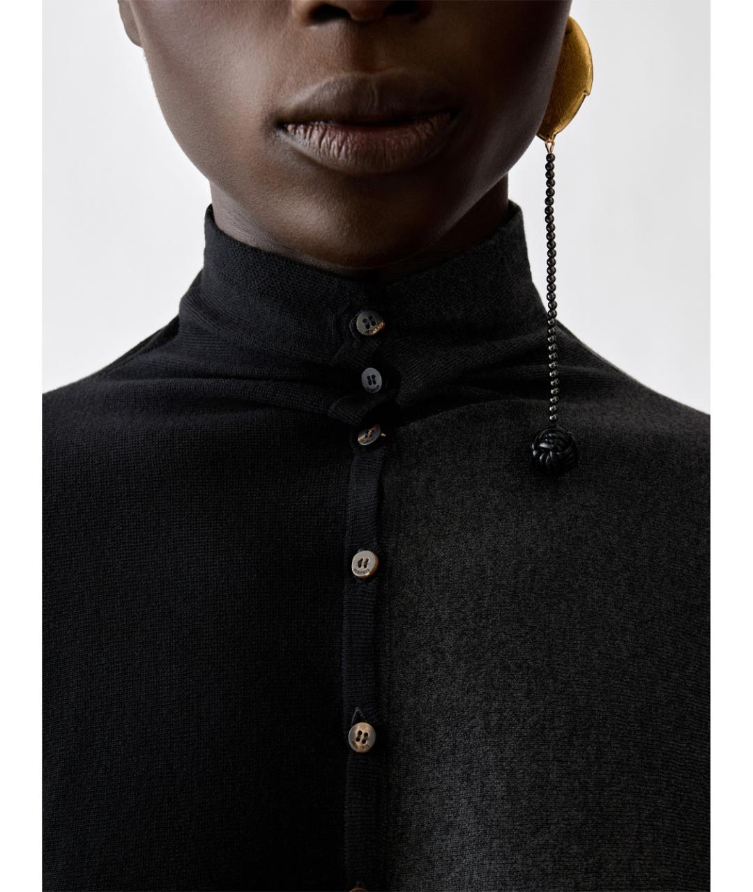 JACQUEMUS Черный шелковый джемпер / свитер, фото 3