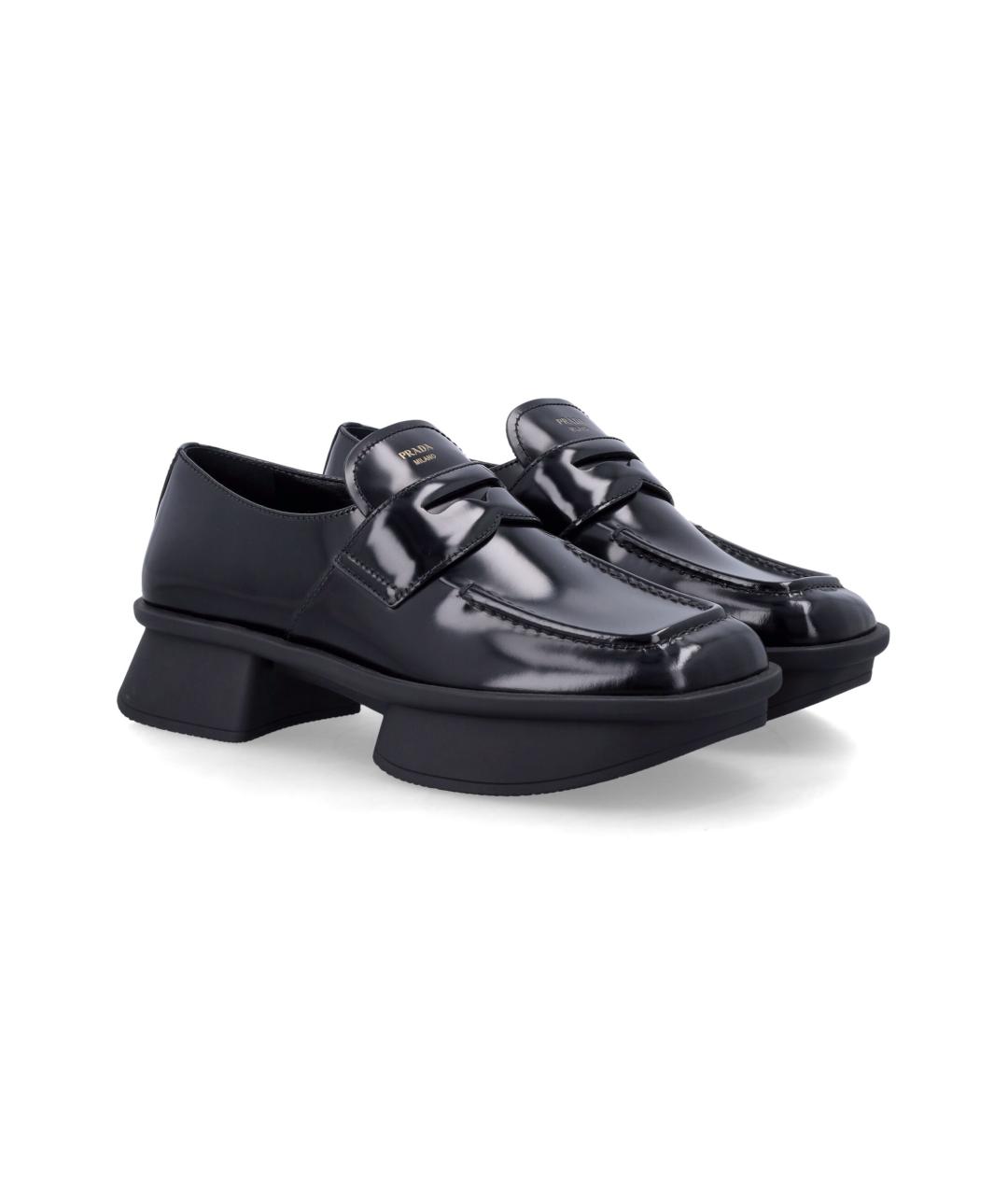 PRADA Черные кожаные лоферы, фото 2