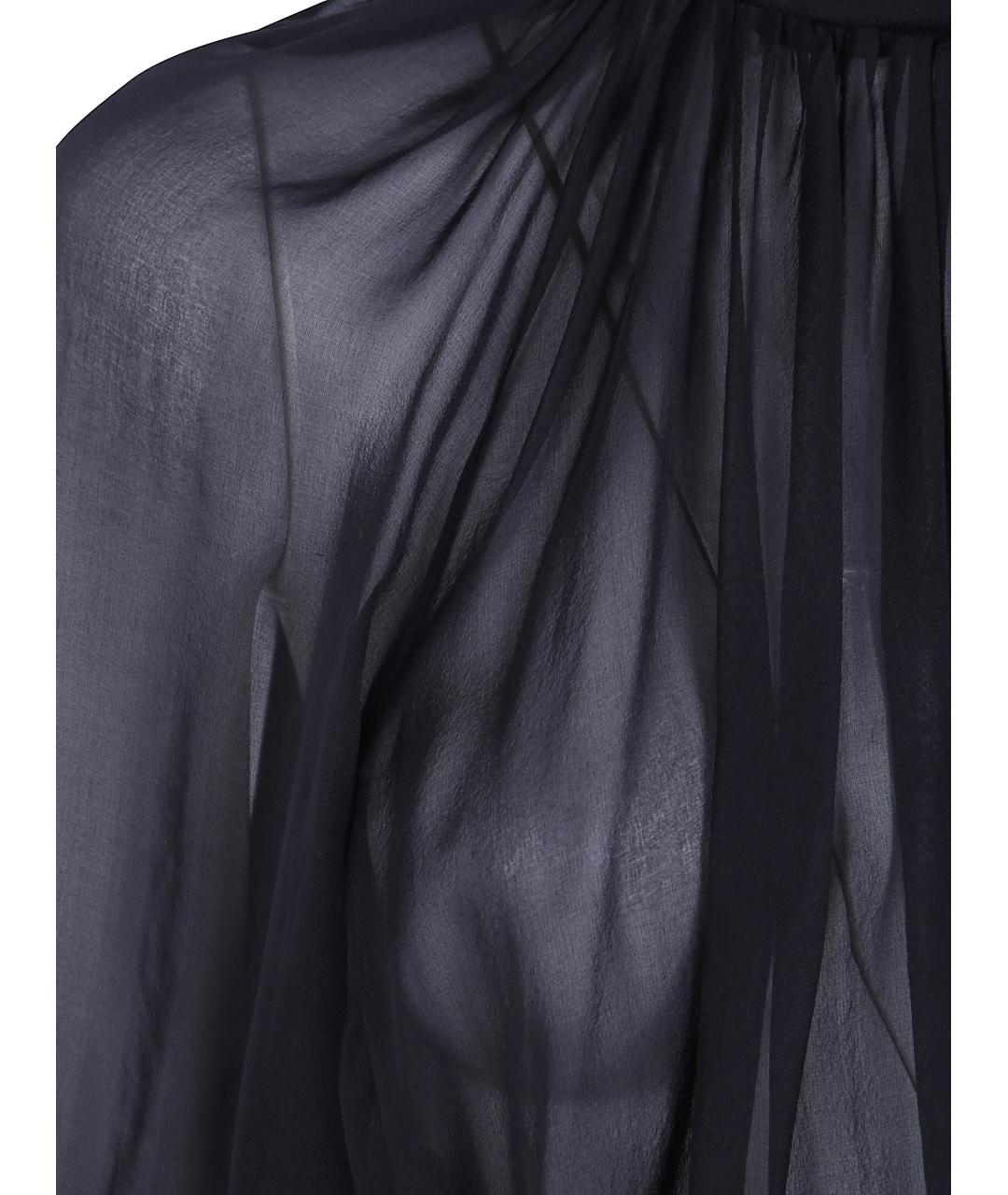 ANN DEMEULEMEESTER Черная шелковая блузы, фото 3