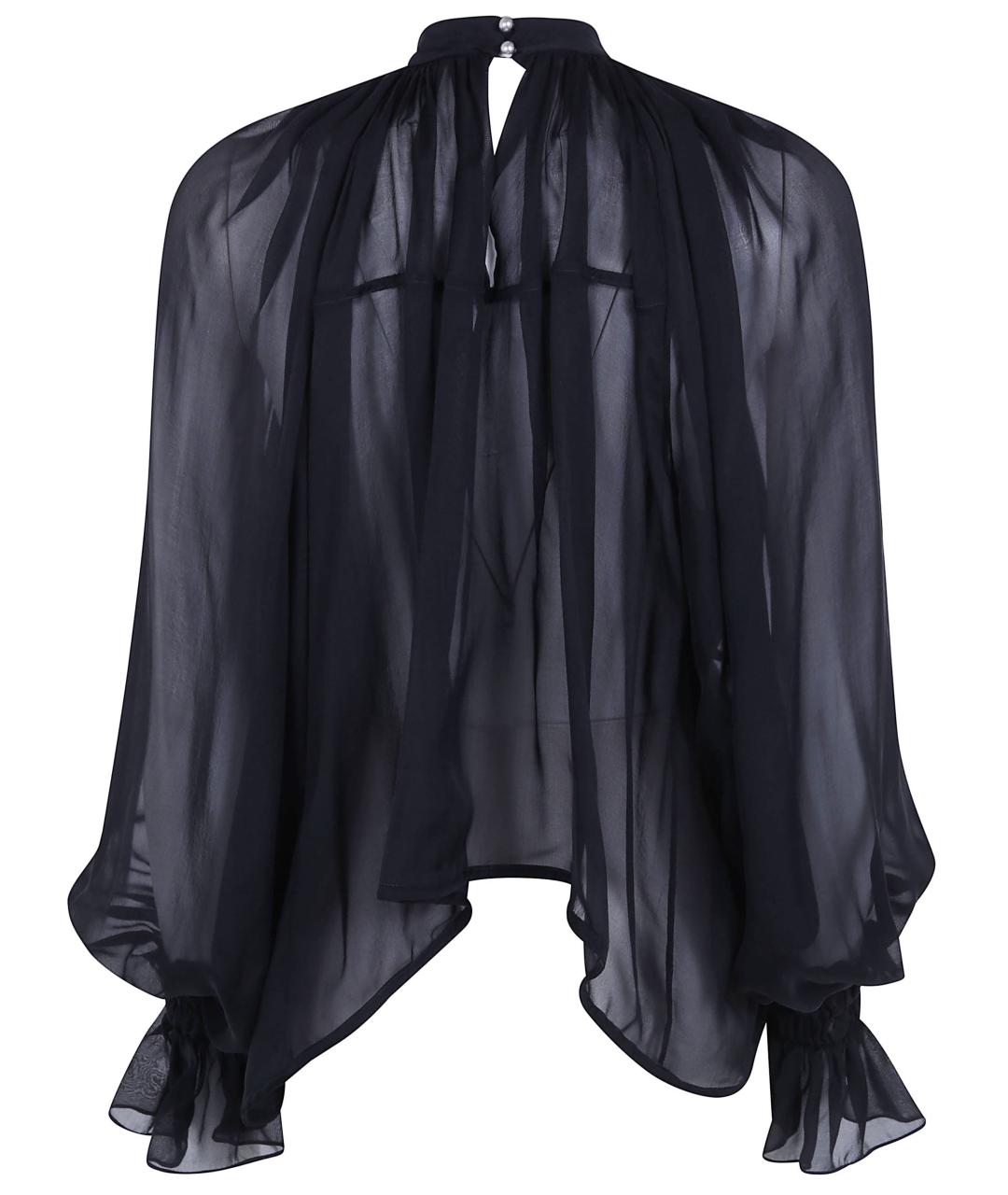 ANN DEMEULEMEESTER Черная шелковая блузы, фото 2