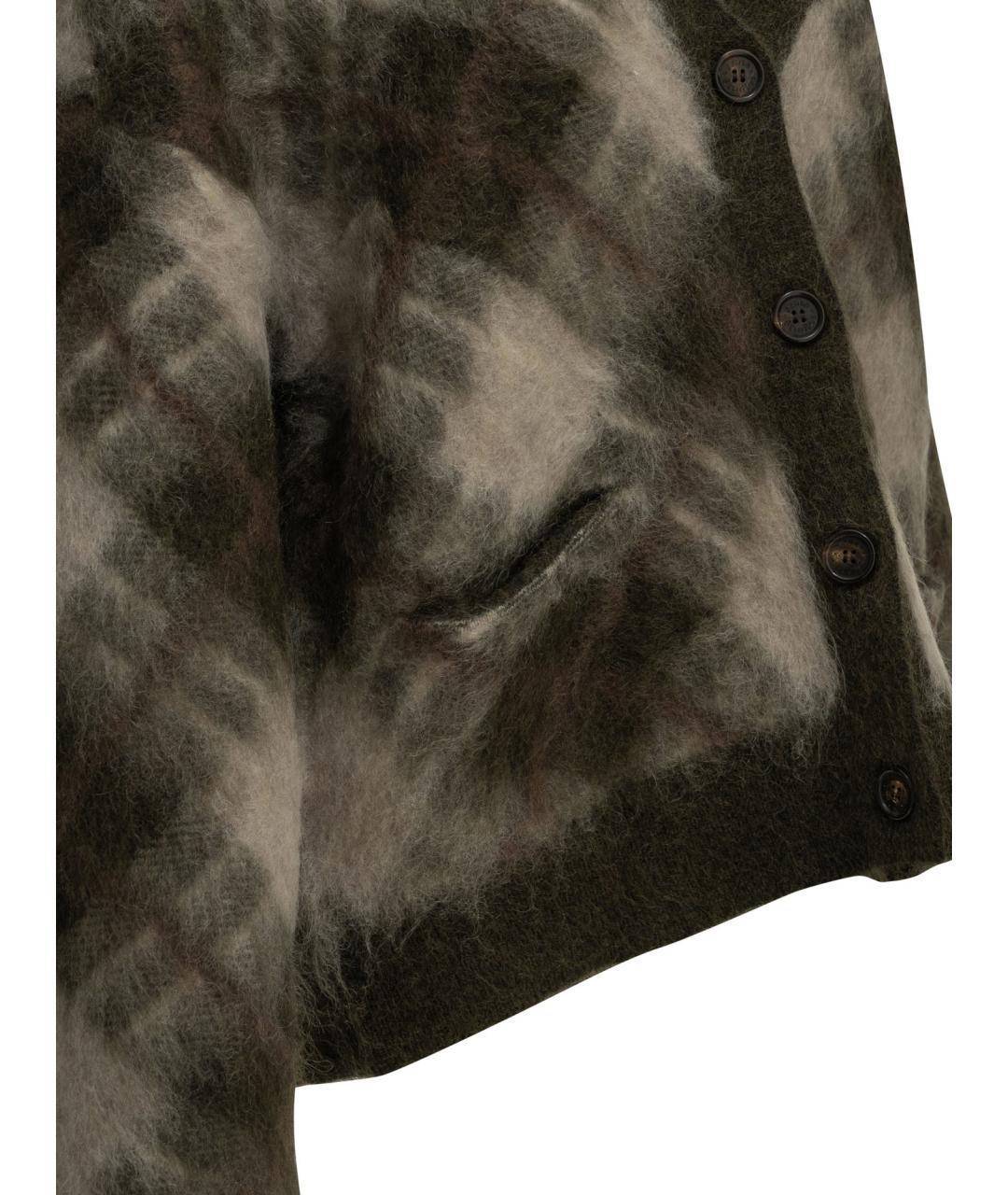 ACNE STUDIOS Зеленый шерстяной кардиган, фото 4