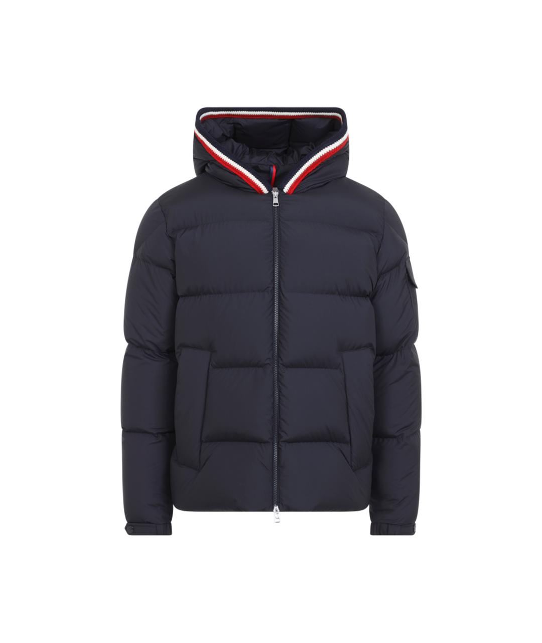 MONCLER Синяя полиэстеровая куртка, фото 1