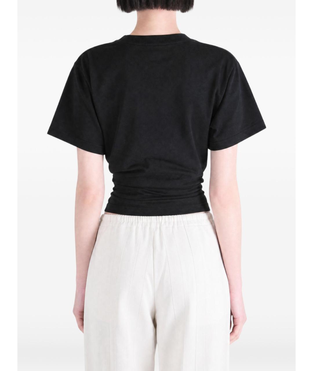 BALENCIAGA Черная хлопковая футболка, фото 4