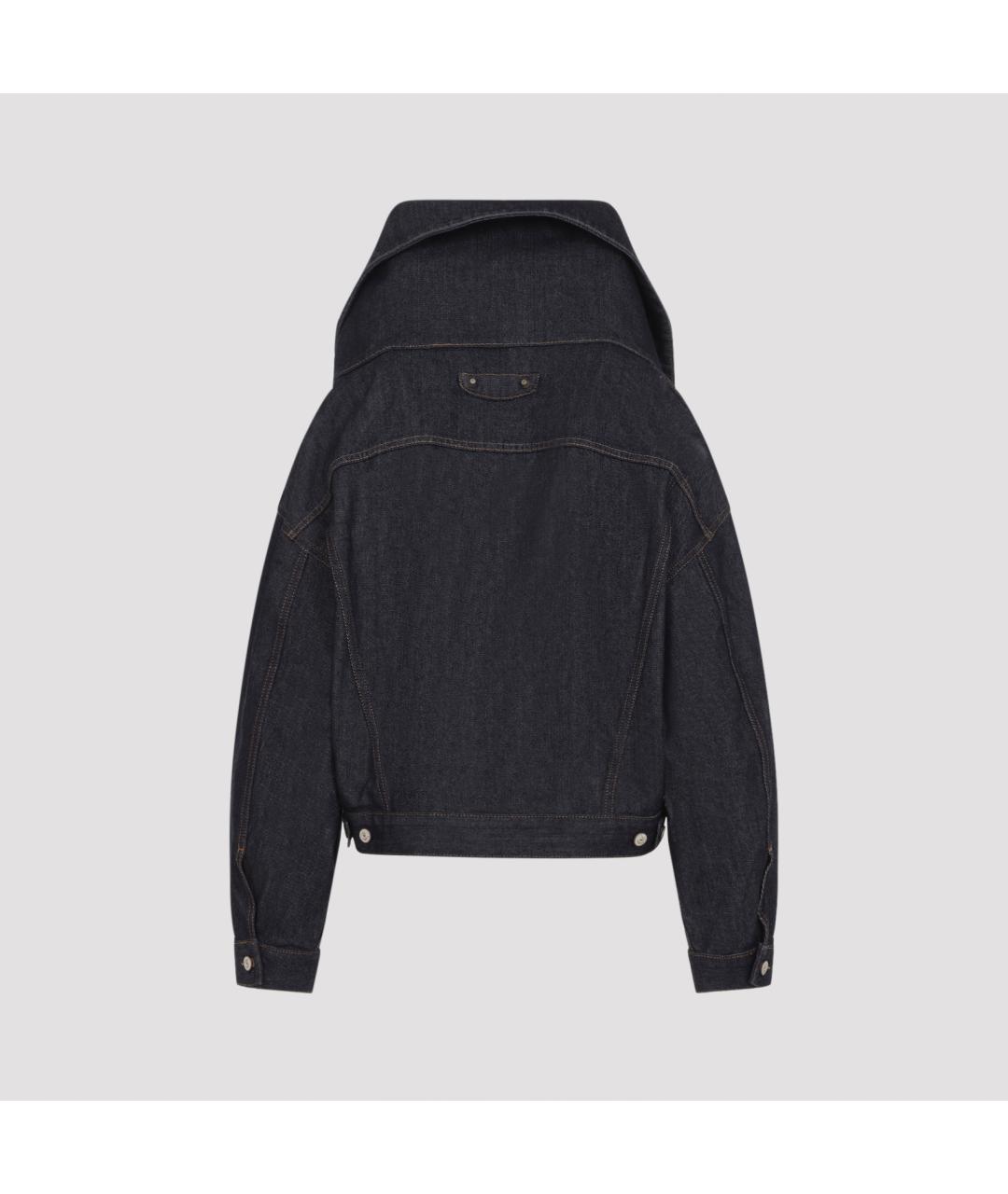 BALENCIAGA Темно-синяя хлопковая куртка, фото 3