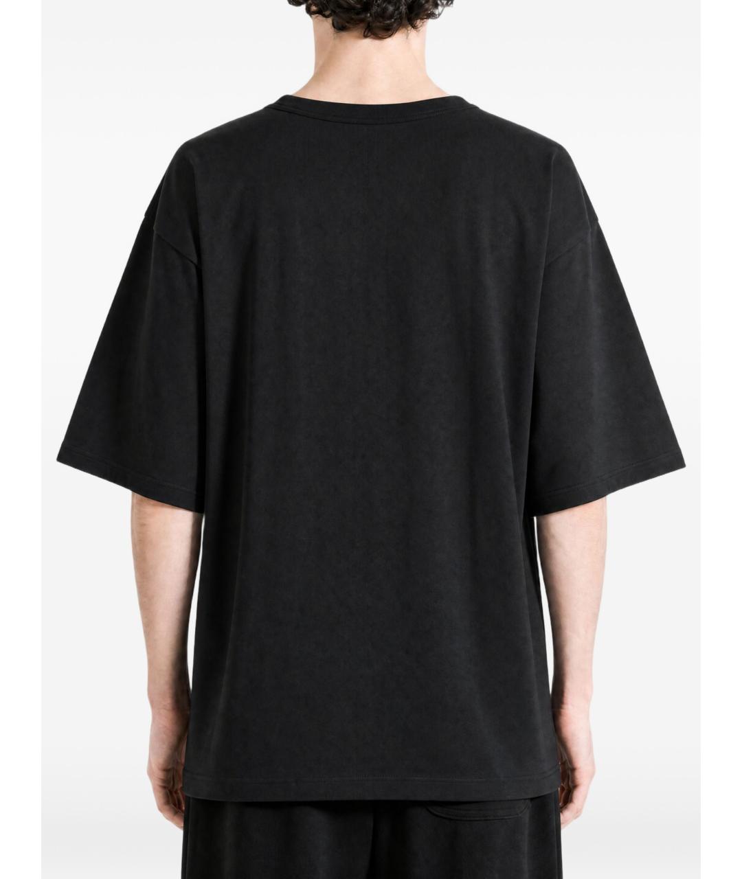 BALENCIAGA Черная хлопковая футболка, фото 2