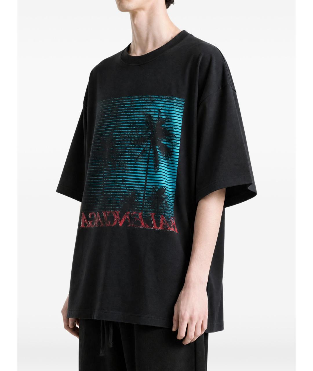 BALENCIAGA Черная хлопковая футболка, фото 3