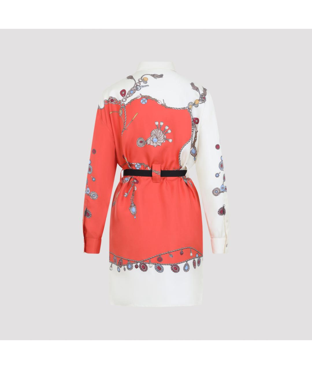 VERSACE Мульти шелковое повседневное платье, фото 3
