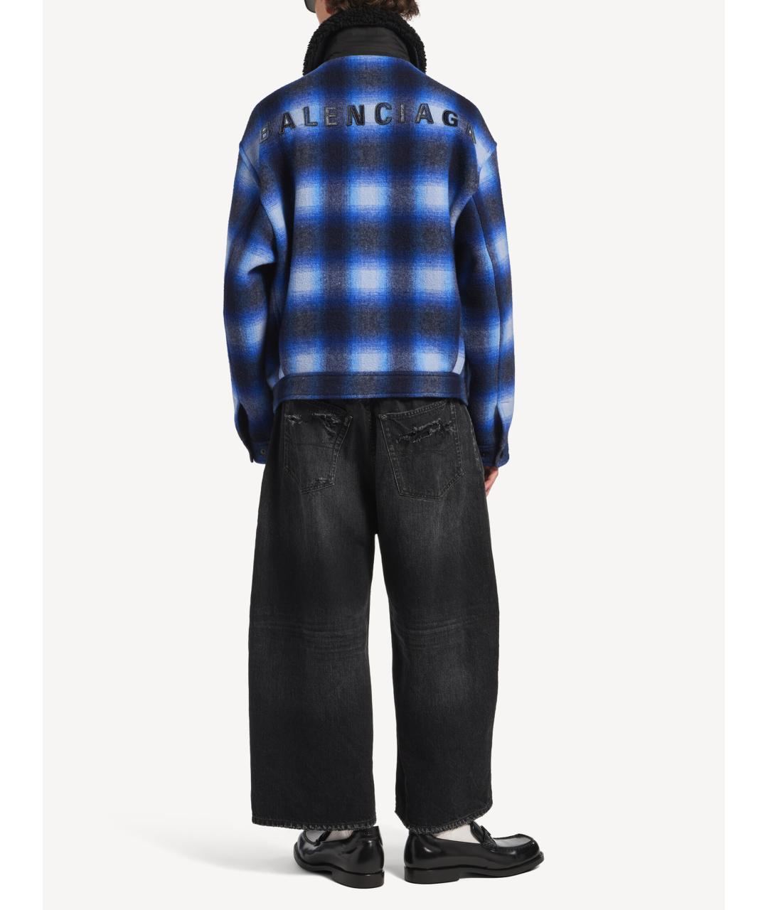 BALENCIAGA Синяя шерстяная куртка, фото 3