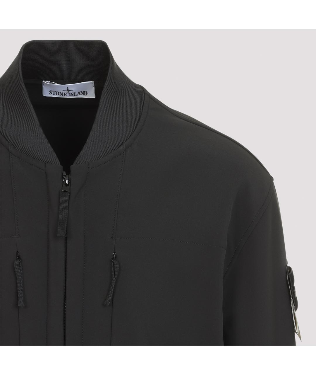 STONE ISLAND Черная полиэстеровая куртка, фото 5