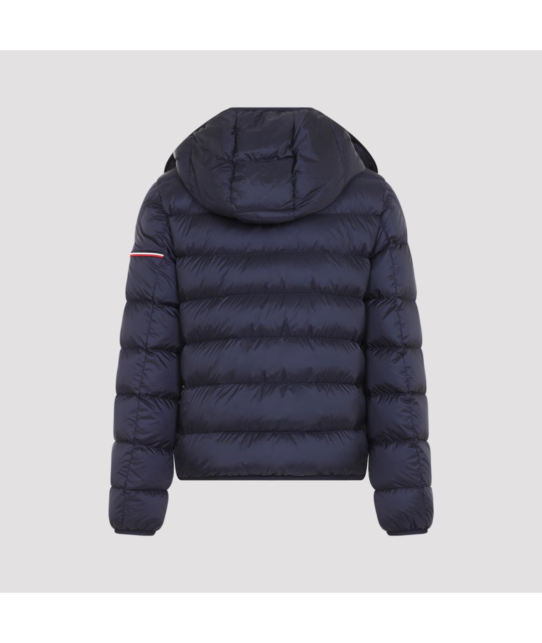 MONCLER Темно-синий полиамидовый пуховик, фото 3