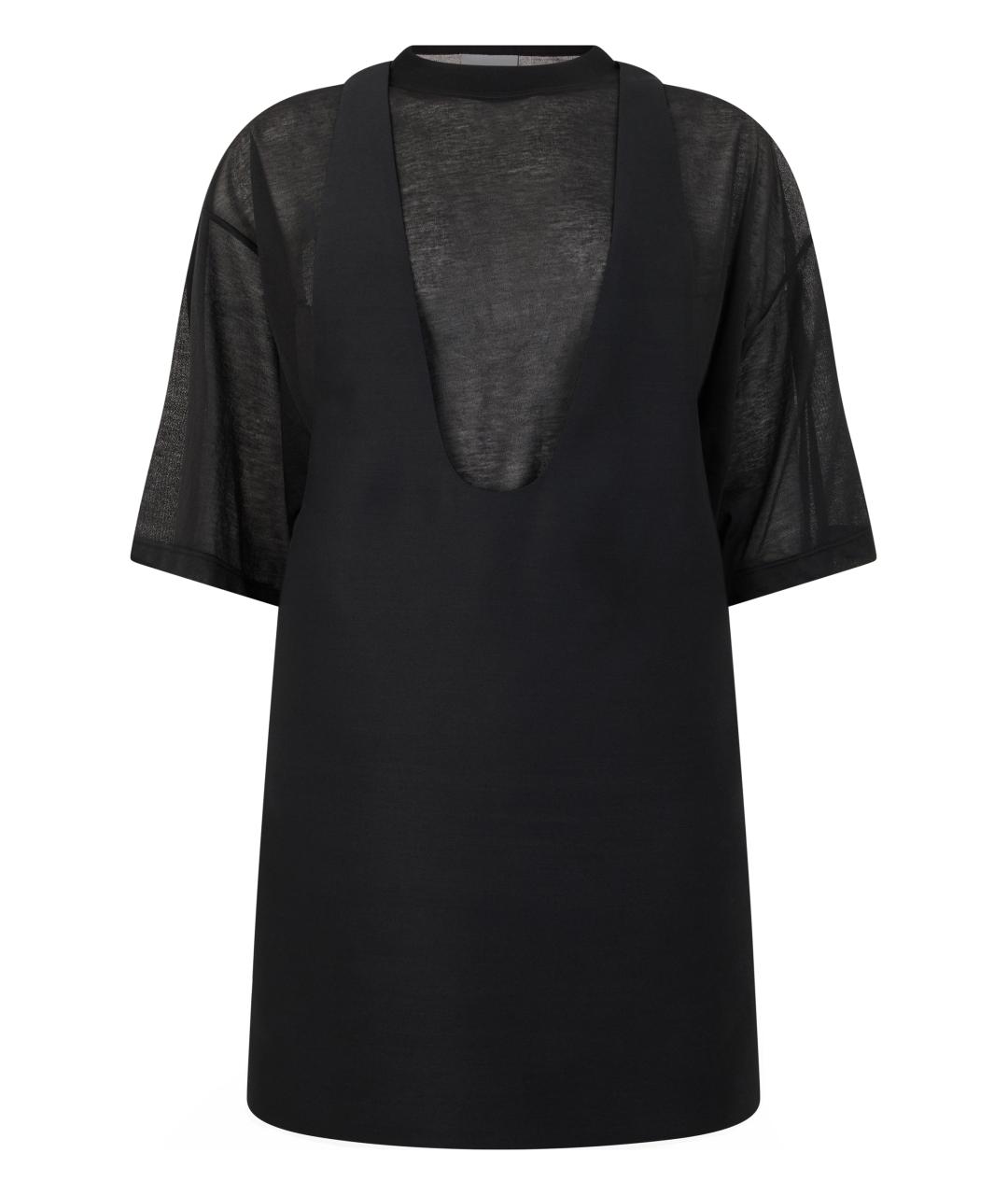 BALENCIAGA Черное шерстяное повседневное платье, фото 1