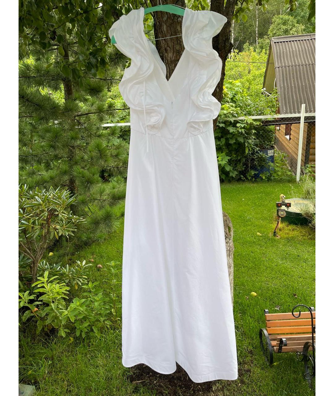 SARA ROKA Белое хлопковое вечернее платье, фото 2