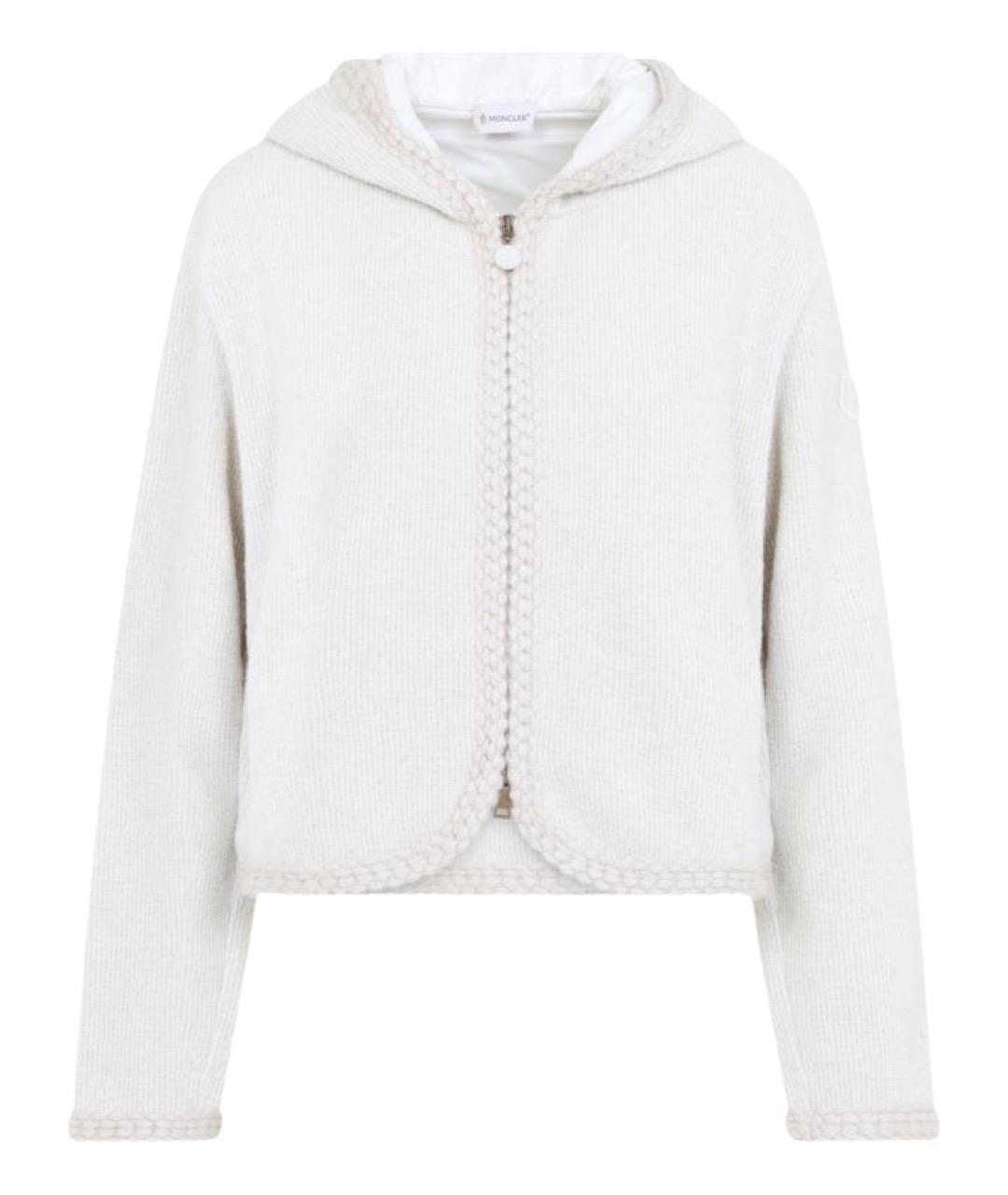 MONCLER Белая полиэстеровая куртка, фото 1
