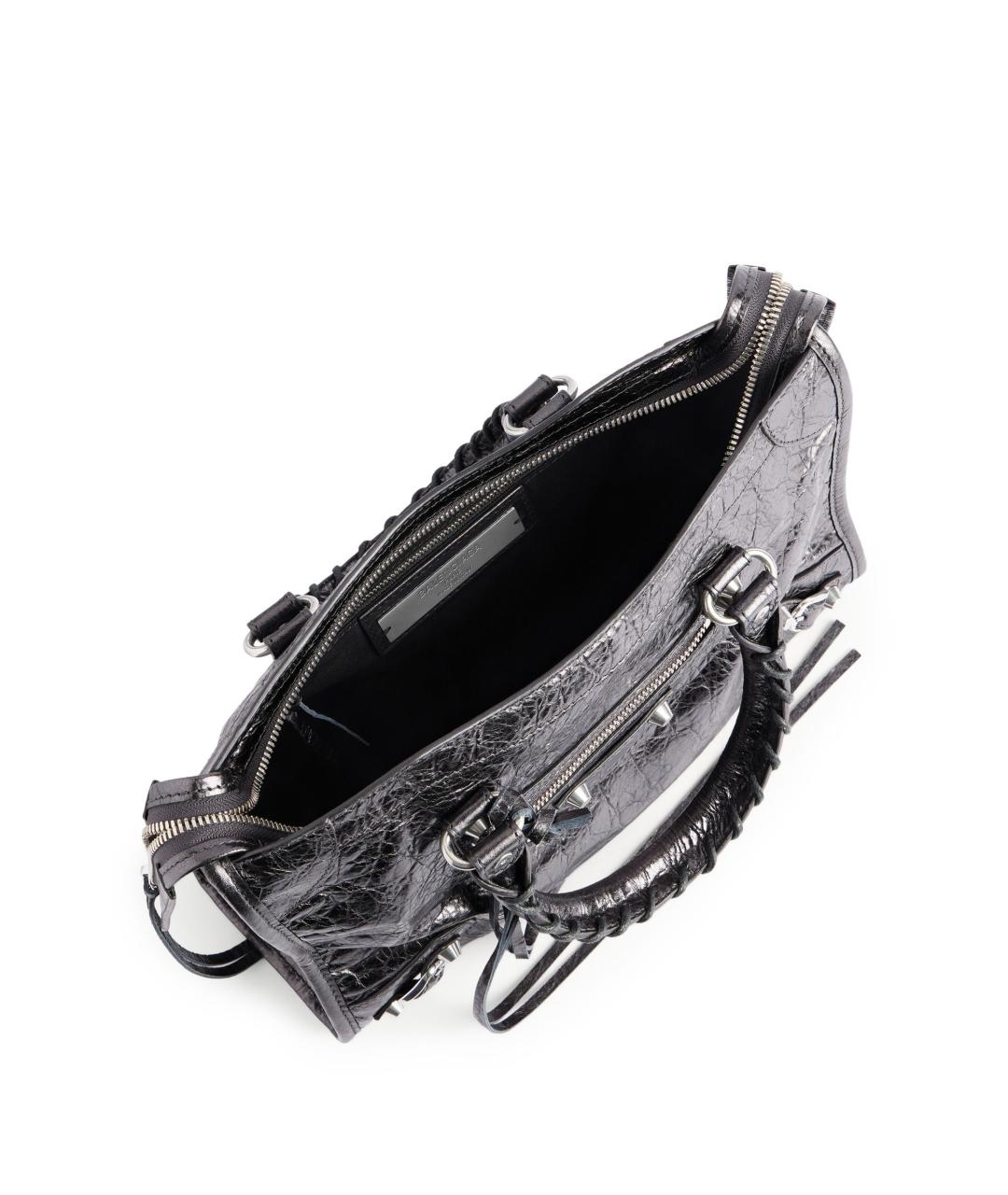 BALENCIAGA Серая кожаная сумка тоут, фото 3