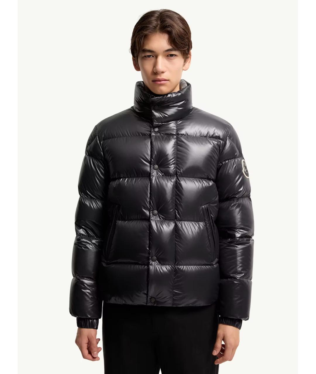 MONCLER Черная полиамидовая куртка, фото 4