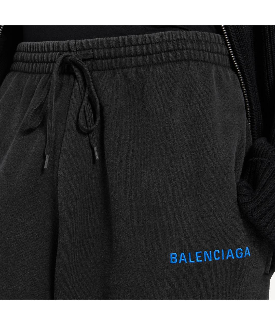 BALENCIAGA Черные хлопковые повседневные брюки, фото 3