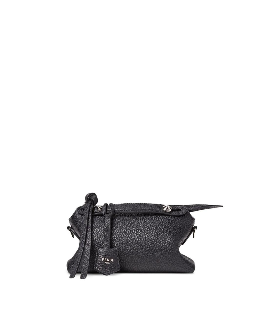FENDI Черная кожаная сумка тоут, фото 4