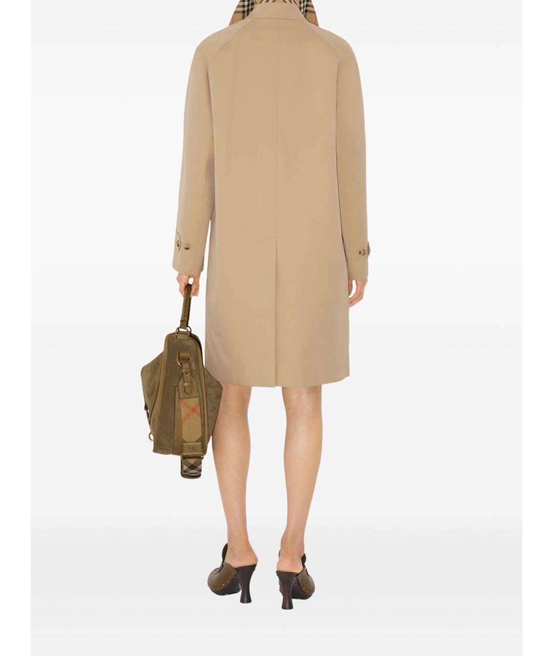 BURBERRY Бежевое хлопковое пальто, фото 3