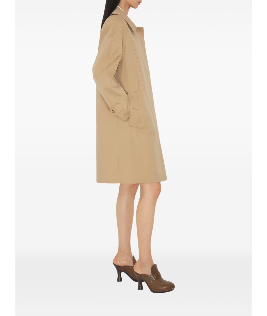 BURBERRY Бежевое хлопковое пальто, фото 4