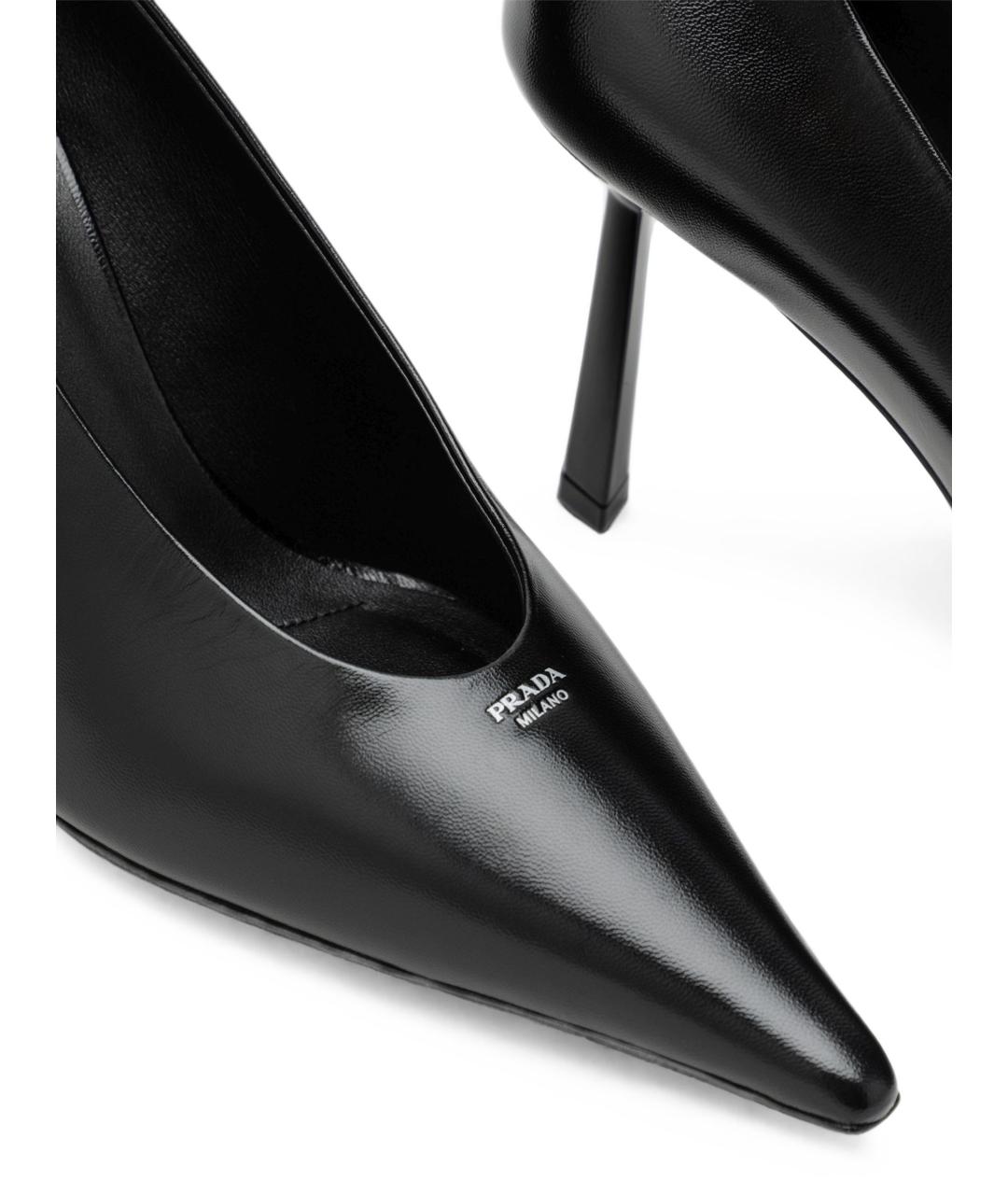 PRADA Черные кожаные туфли, фото 4