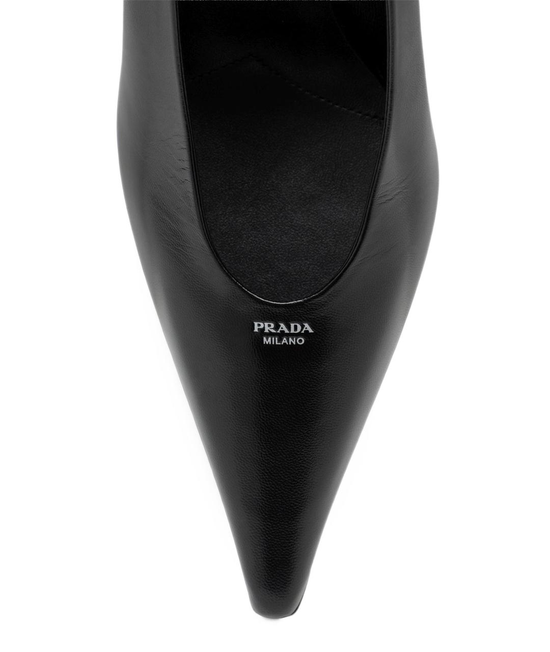 PRADA Черные кожаные туфли, фото 3