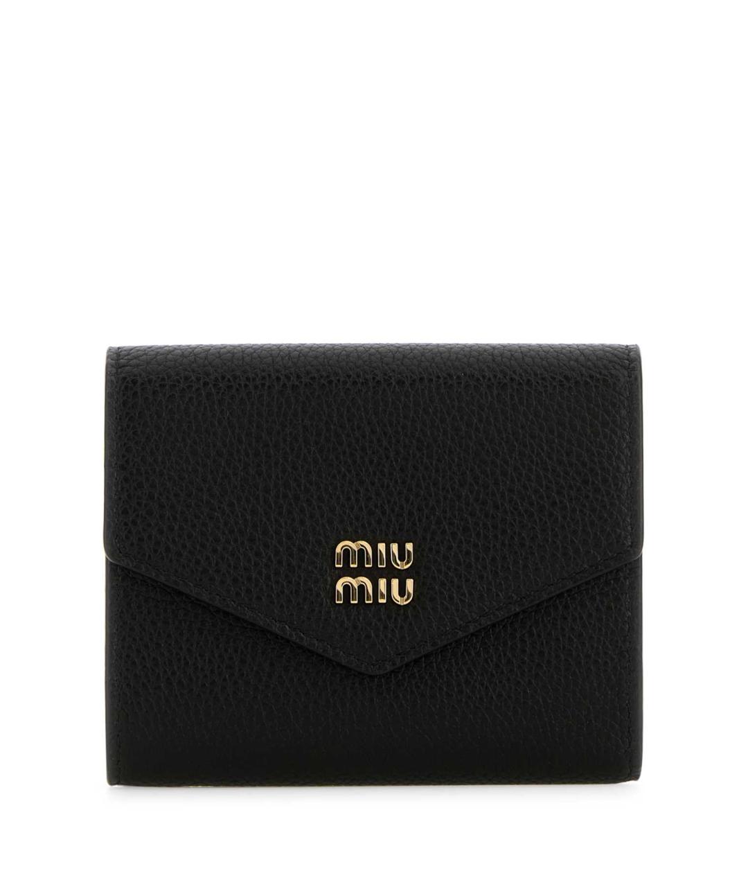 MIU MIU Черный кожаный кошелек, фото 1