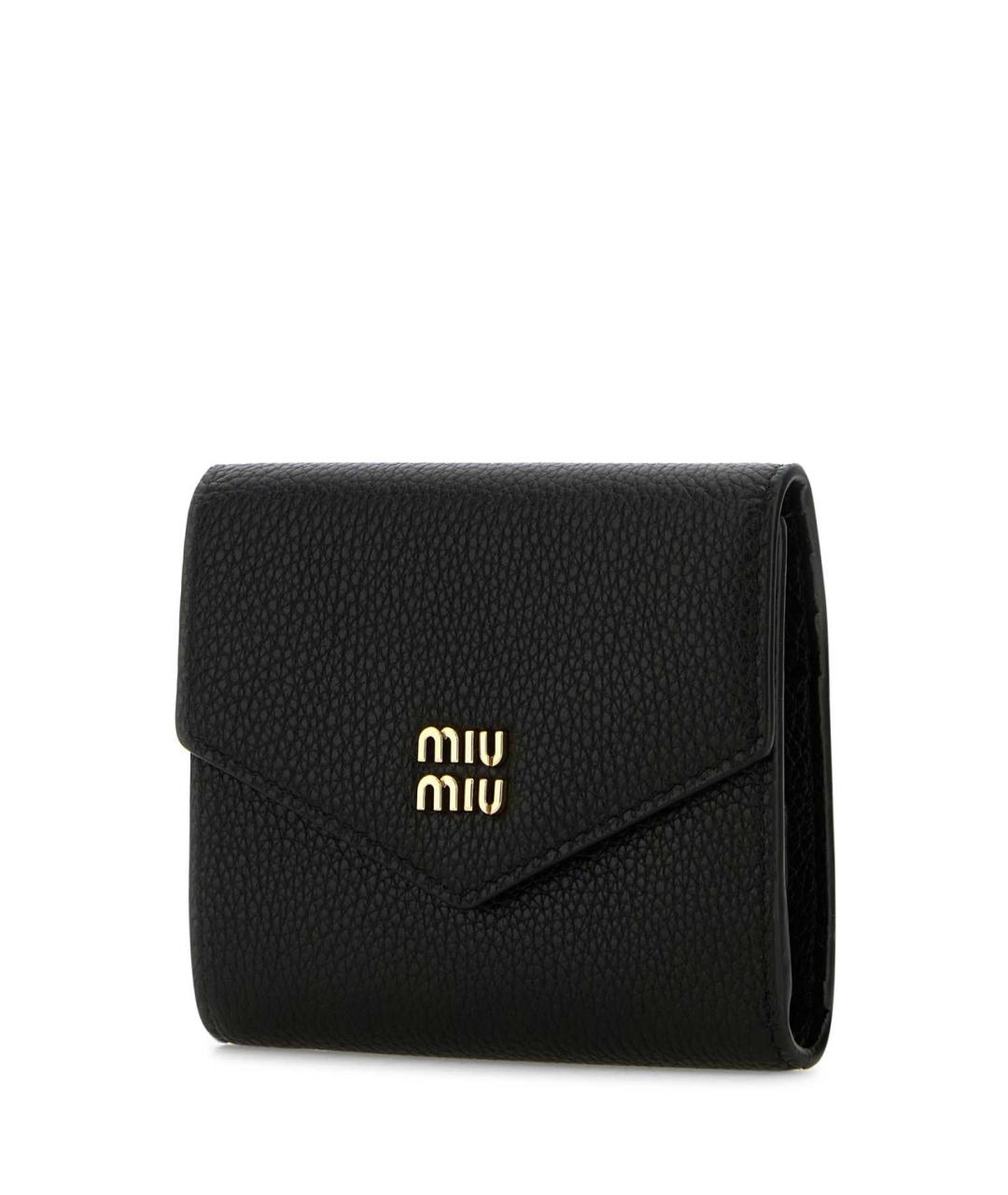 MIU MIU Черный кожаный кошелек, фото 2