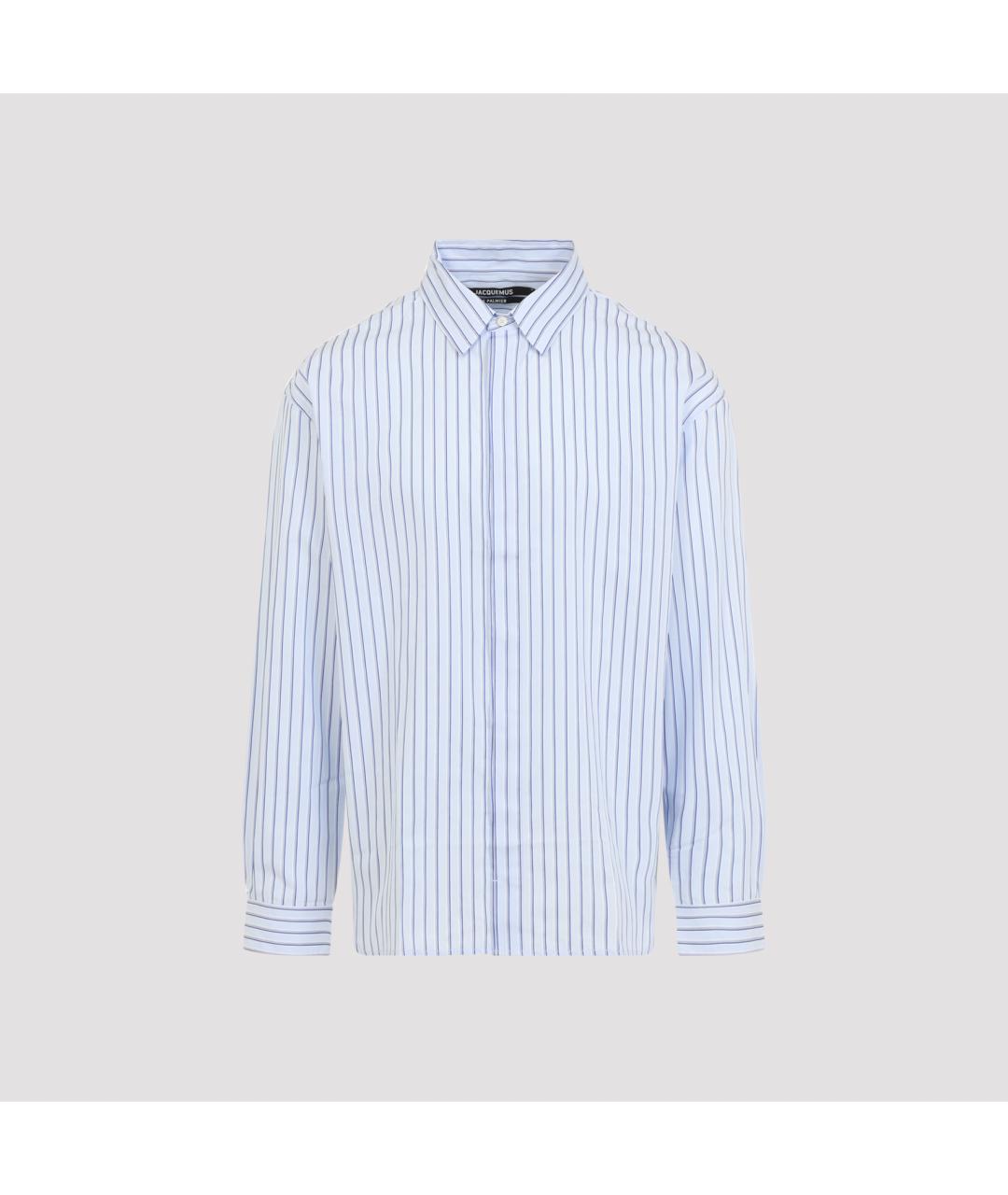 JACQUEMUS Голубая хлопковая кэжуал рубашка, фото 2