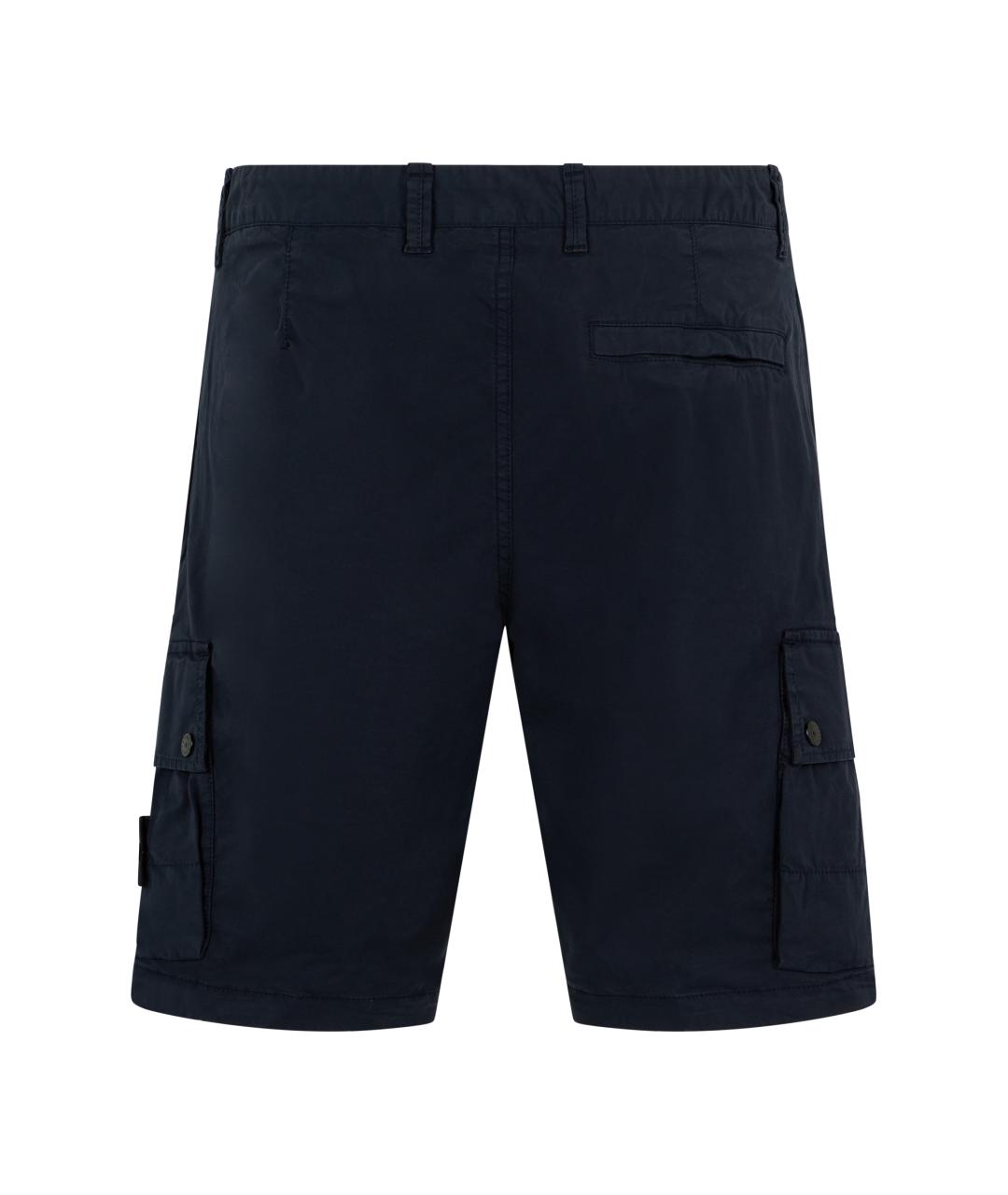 STONE ISLAND Синие хлопковые шорты, фото 2