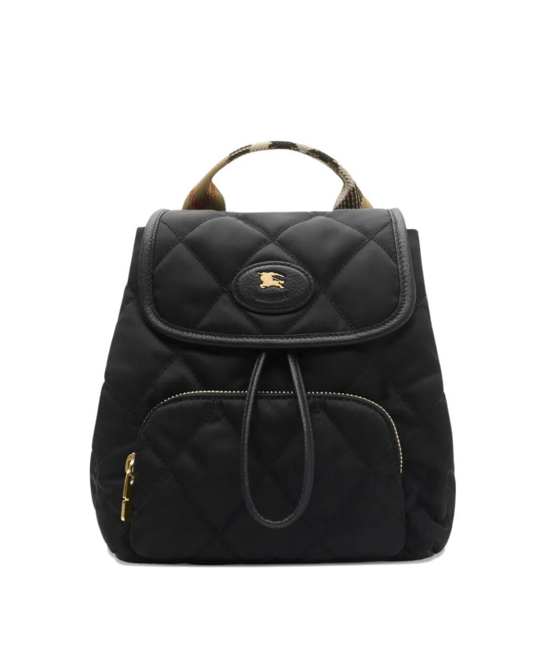 BURBERRY Черный нейлоновый рюкзак, фото 1