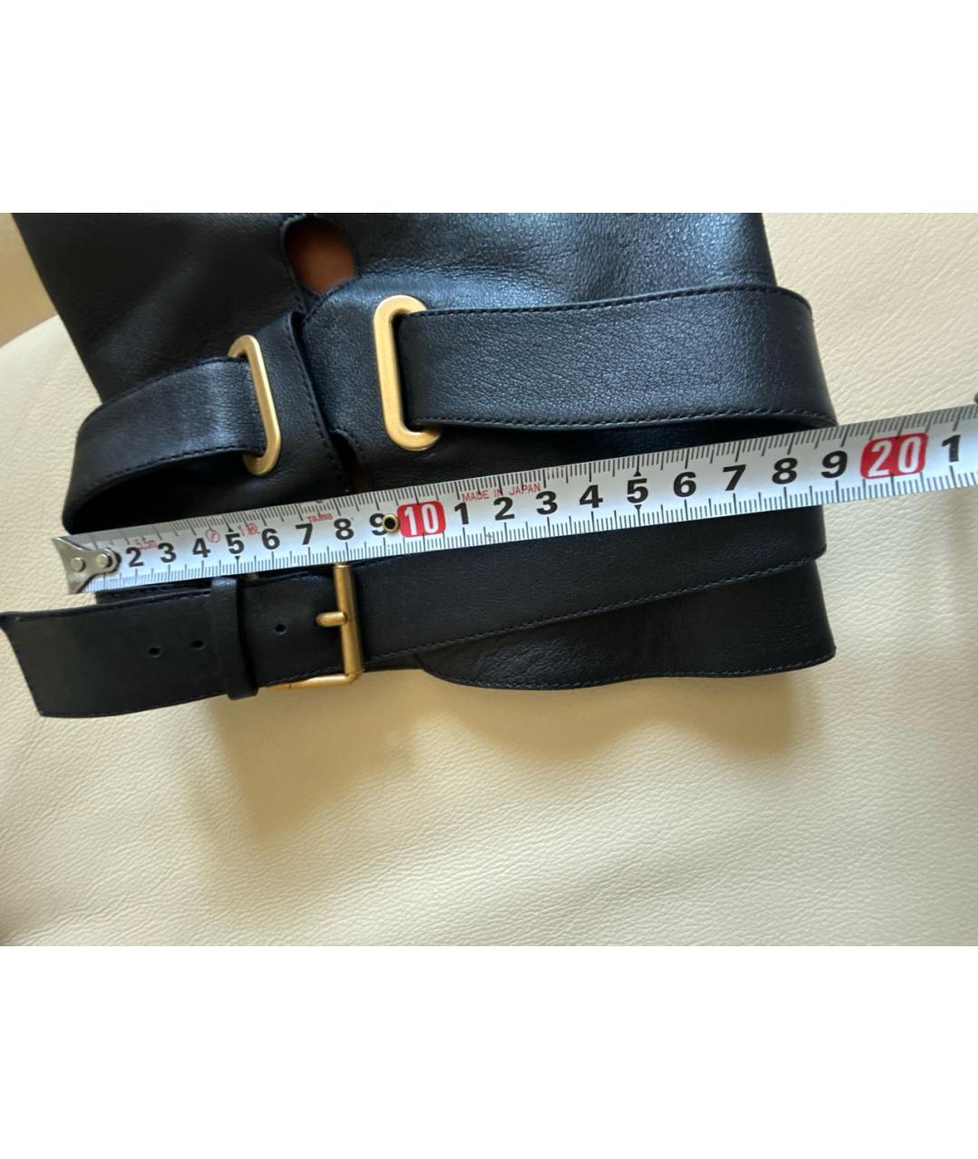 RED VALENTINO Черные кожаные ботфорты, фото 7