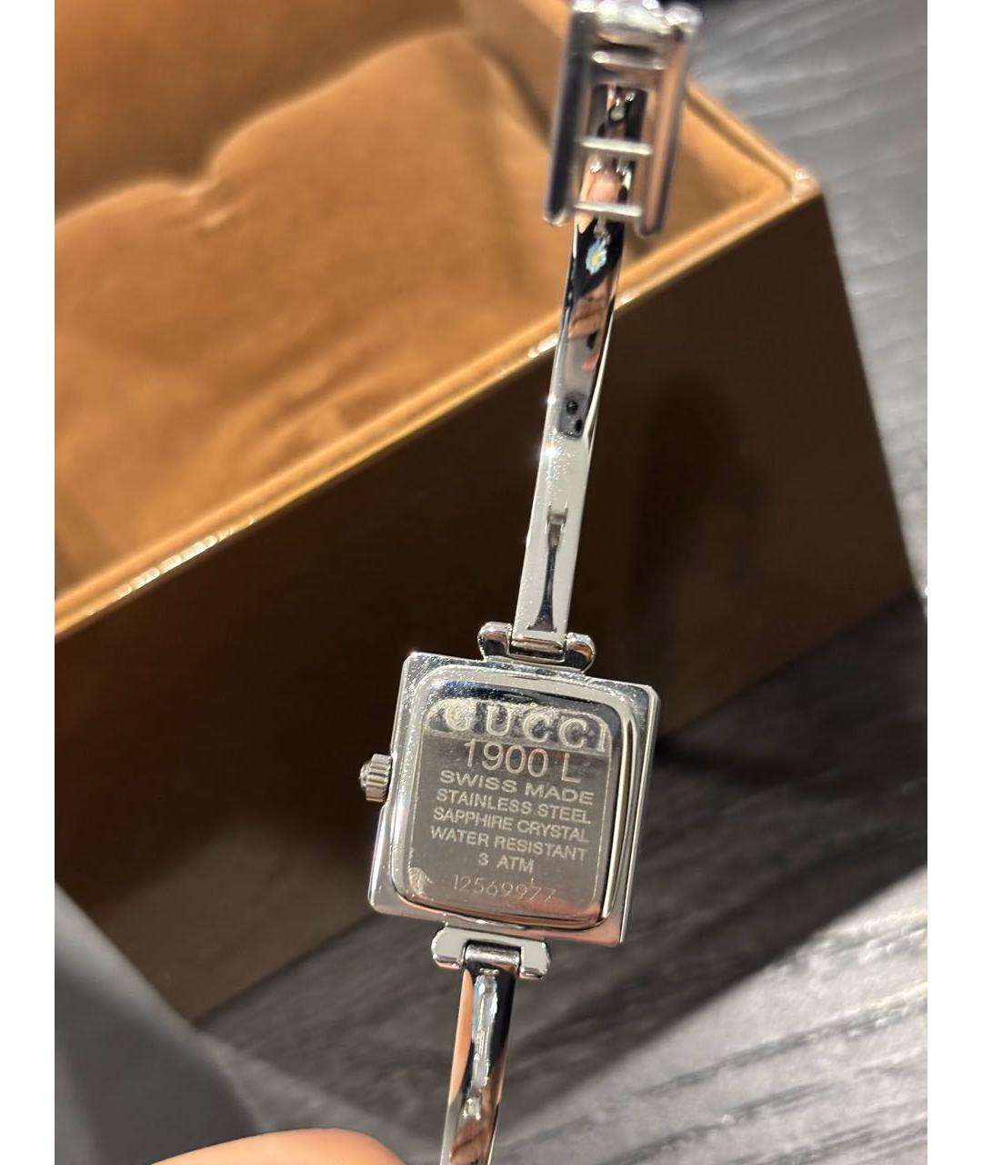 GUCCI Серебряные стальные часы, фото 4