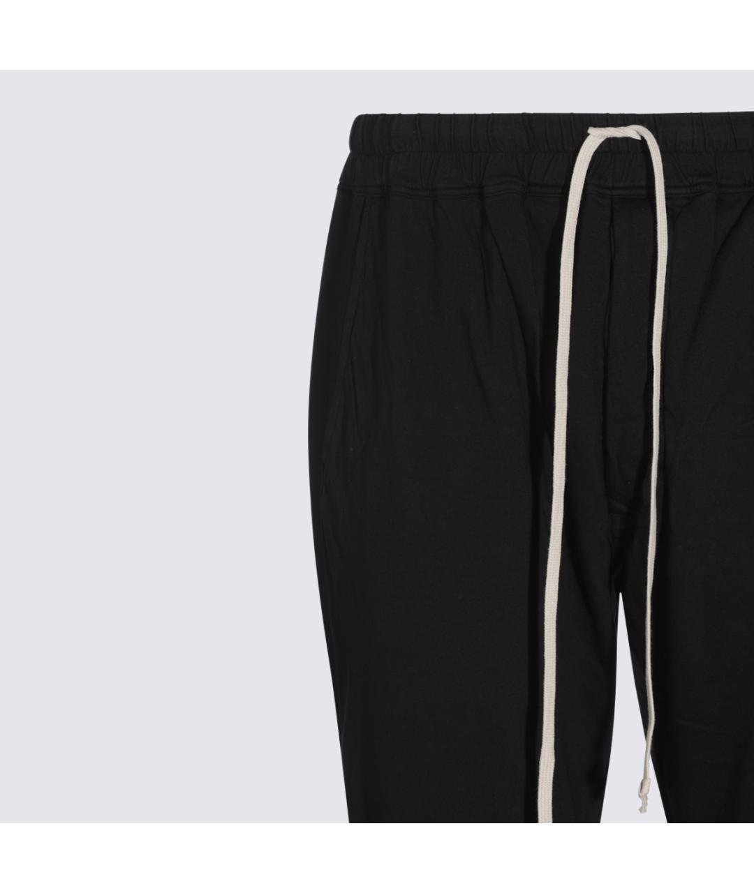 RICK OWENS DRKSHDW Черные хлопковые повседневные брюки, фото 3
