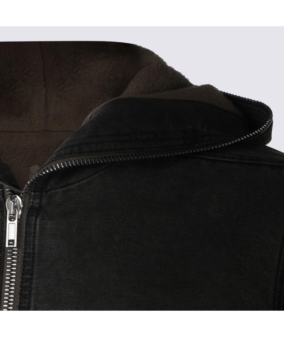 RICK OWENS DRKSHDW Антрацитовая хлопковая куртка, фото 4