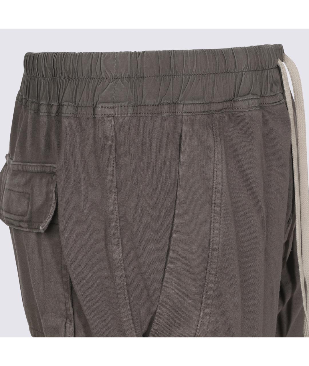 RICK OWENS DRKSHDW Серые хлопковые повседневные брюки, фото 3