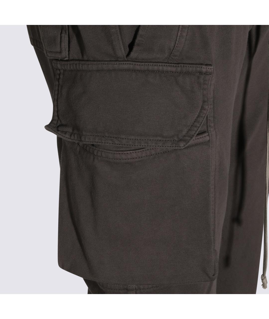 RICK OWENS DRKSHDW Серые хлопковые повседневные брюки, фото 4