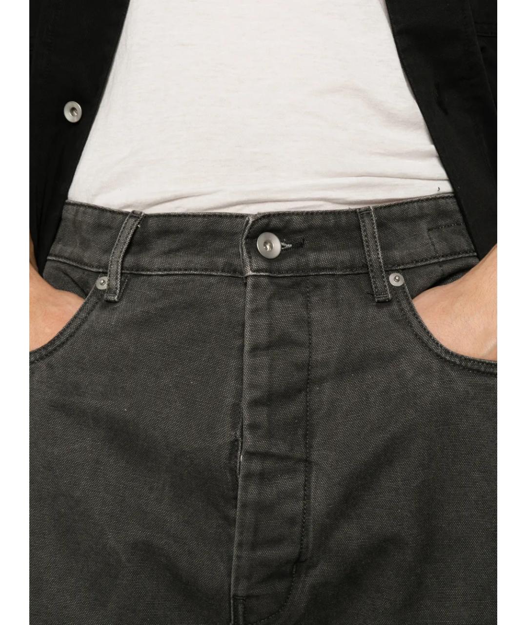 RICK OWENS DRKSHDW Антрацитовые хлопковые прямые джинсы, фото 9